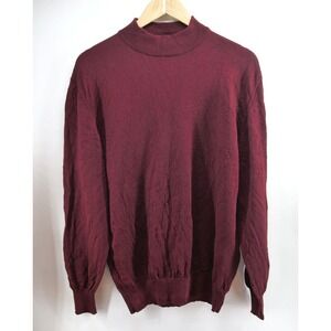 Ermenegildo Zegna Sweater Men Large 52 100% Lana Wool Red‎ Italy
